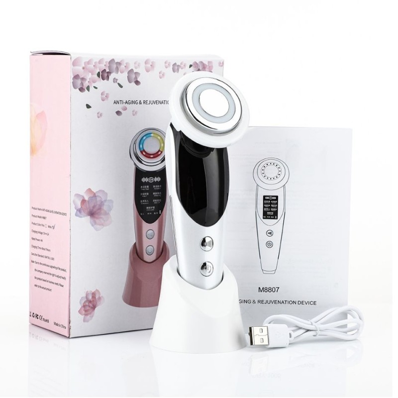 MASAJEADOR FACIAL 7 EN 1 MESOTERAPIA RADIOFRECUENCIA